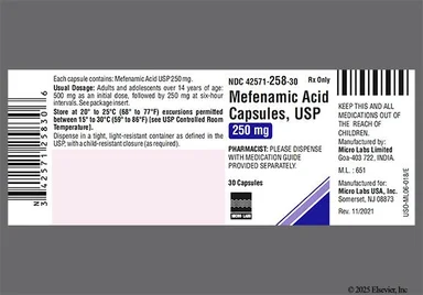 Ponstel (Mefenamic Acid) product photo