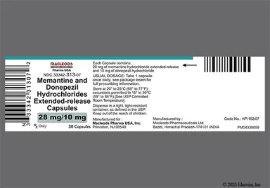 Namzaric (Donepezil / Memantine) product photo