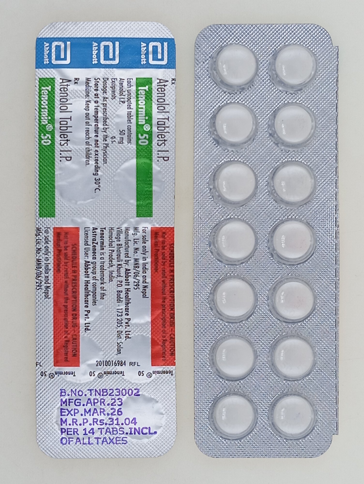 Tenormin (Atenolol) product photo