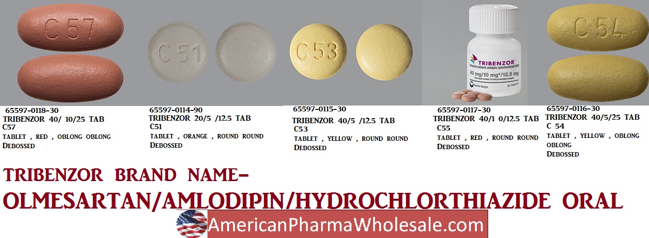 Tribenzor (Olmesartan/amlodipine/hydrochlorothiazide) product photo