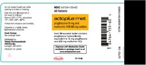 Actoplus met (Metformin Hydrochloride) product photo
